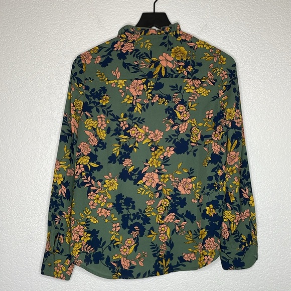 Nanette Lepore Pintuck Floral Button Up Size S - Picture 2 of 7